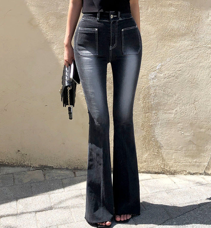 High Waist Big Long Leg Fengqi Denim Horn High Waist Pants