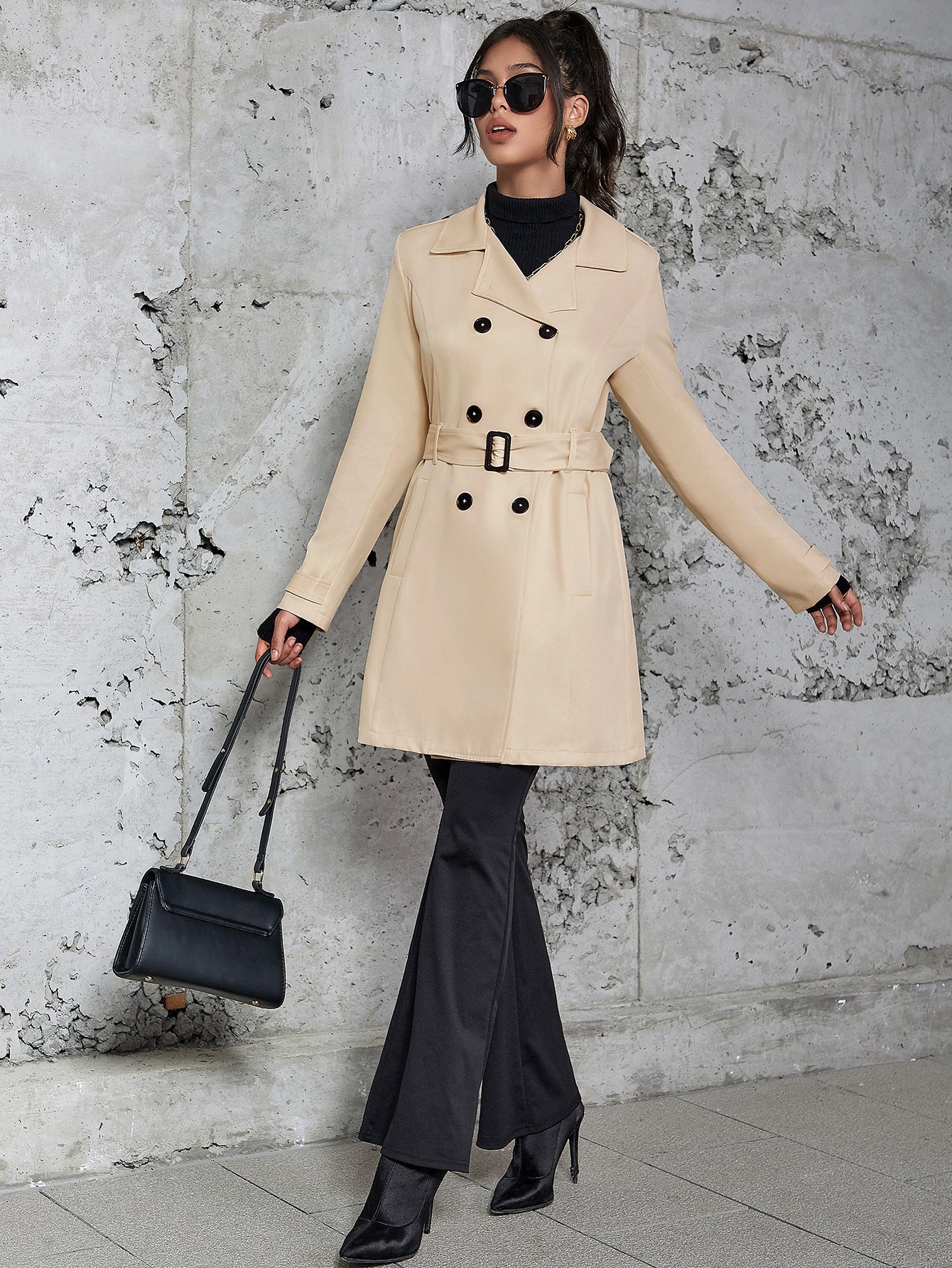 Elegant British-Style Trench Coat